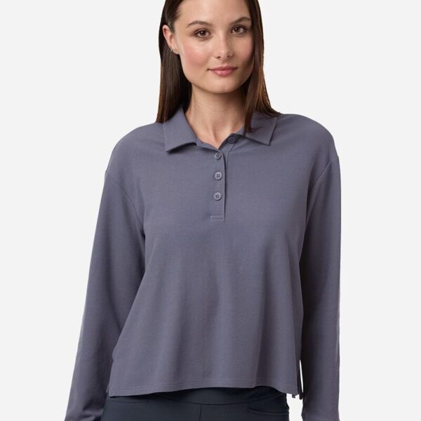 Women's Beyond Long Sleeve Loose Polo Thumbnail